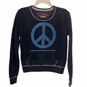 Pink Victoria’s Secret Gray Peace Sign Sweatshirt